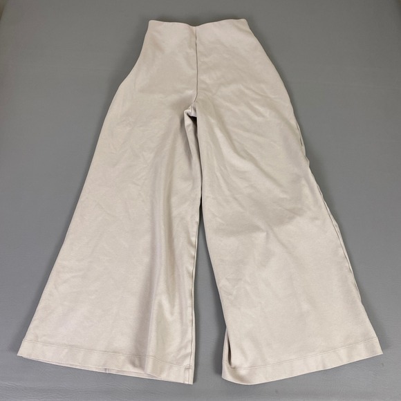 Quince High Waisted Wide Leg Palazzo Pants Size Medium Beige Chic Lounge NWT - Picture 11 of 12
